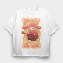 Hippie Mushroom Playing Guitar Stay Trippy, Tricou Oversize Barbati (Unisex)