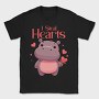 Hippo Heart Valentine, Tricou Barbati (Unisex)
