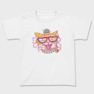 Hipster Gamer Cat, Tricou Copii