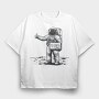 Hitchhiking Astronaut, Tricou Oversize Barbati (Unisex)