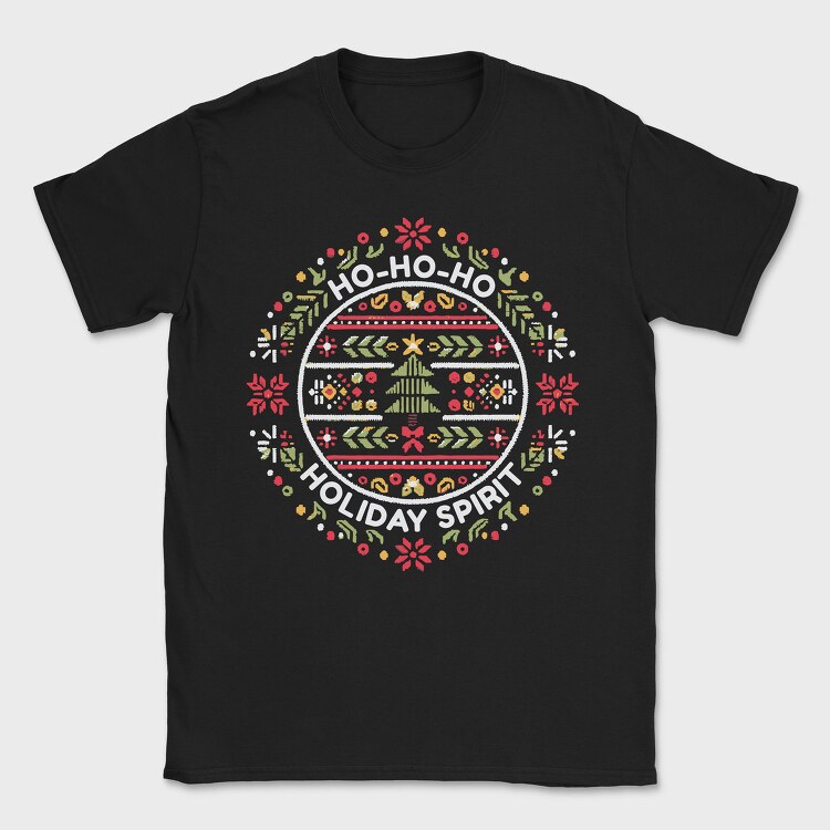 Ho Ho Ho Holiday Spirit, Tricou Barbati (Unisex)