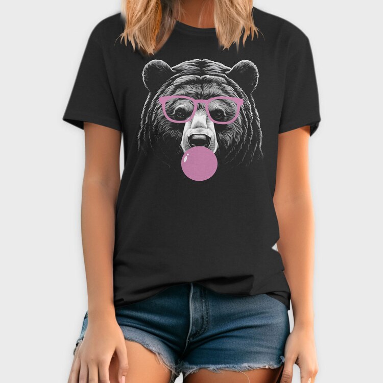 Bear Monochrome Bubblegum, Tricou Barbati (Unisex)