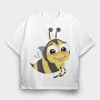 Honey Bee Smile, Tricou Oversize Barbati (Unisex)