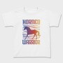 Horned Warrior Unicorn Animal Sunset, Tricou Copii