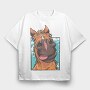 Horse Face Looking Down Close Up, Tricou Oversize Barbati (Unisex)