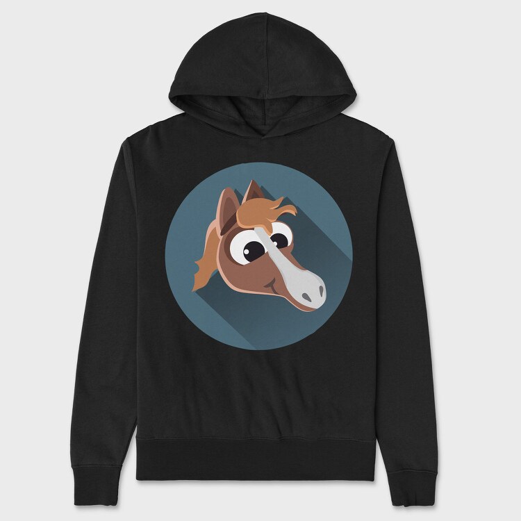 Horse Icon Art, Hanorac Oversize Barbati (Unisex)