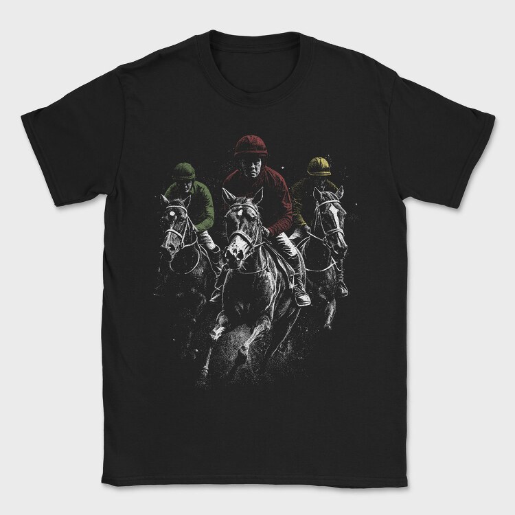 Horse Racing Action, Tricou Barbati (Unisex)