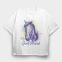 Horse Spirit Animal Watercolor, Tricou Oversize Barbati (Unisex)