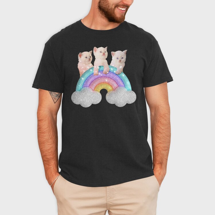 Sparkles Cats, Tricou Barbati (Unisex)