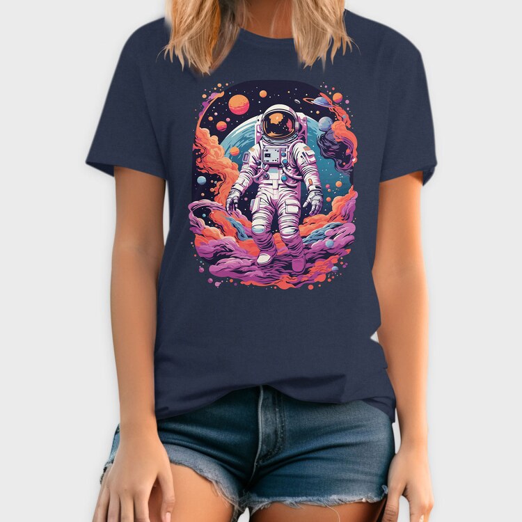 Colorful Astronaut Space, Tricou Barbati (Unisex)