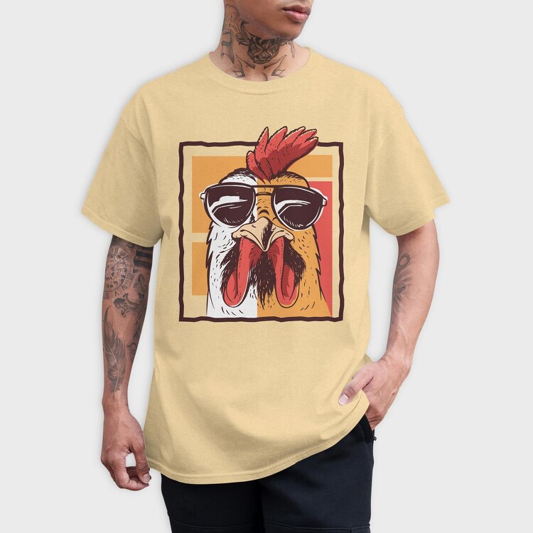 Chicken Glasses, Tricou Barbati (Unisex)