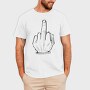 Middle Finger Sketch, Tricou Barbati (Unisex)
