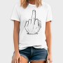 Middle Finger Sketch, Tricou Barbati (Unisex)