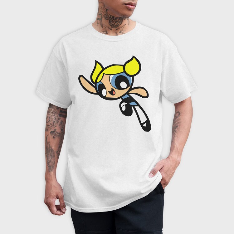 Cartoon Retro the Powerpuff Girls 4, Tricou Barbati (Unisex)