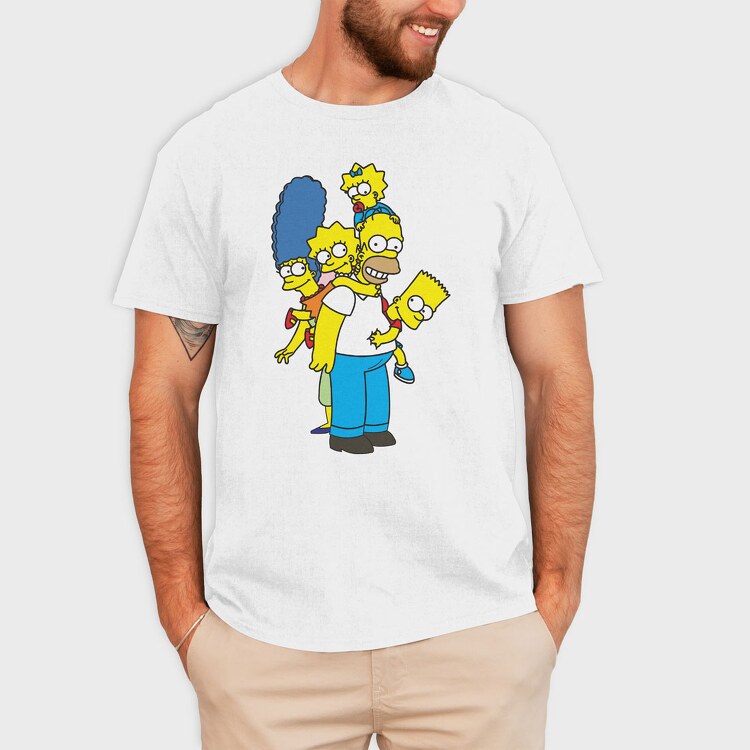 Cartoon Retro the Simpsons 1, Tricou Barbati (Unisex)