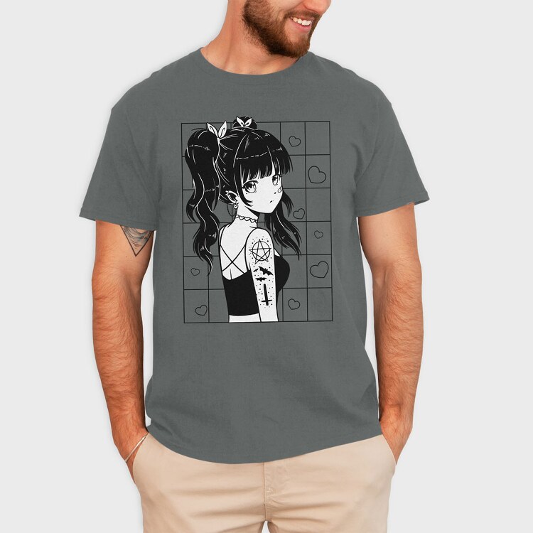 Anime Dark Cute, Tricou Barbati (Unisex)