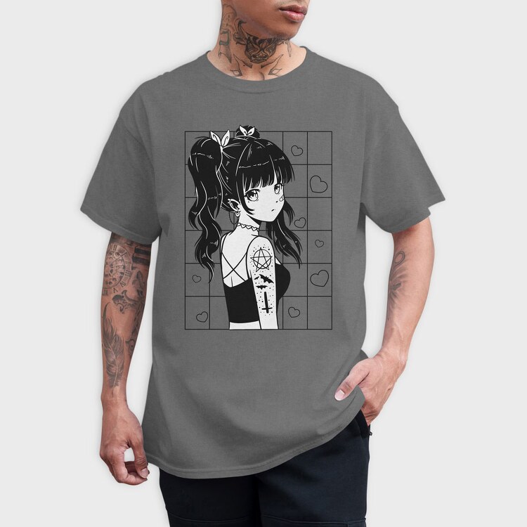 Anime Dark Cute, Tricou Barbati (Unisex)