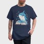 Cute Shark Reading, Tricou Barbati (Unisex)