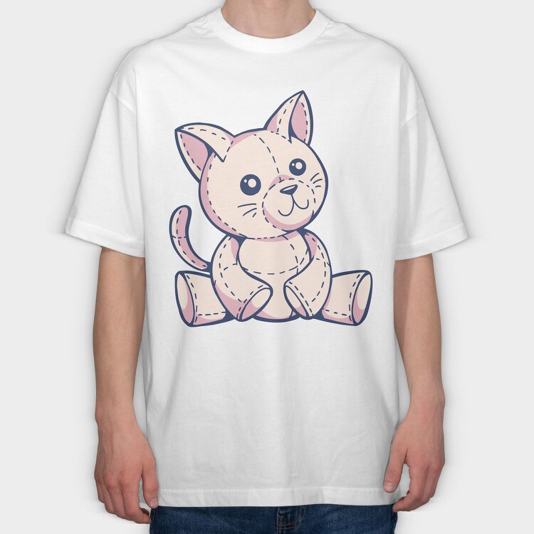 Cat Toy Plushie, Tricou Oversize Barbati (Unisex)