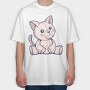 Cat Toy Plushie, Tricou Oversize Barbati (Unisex)
