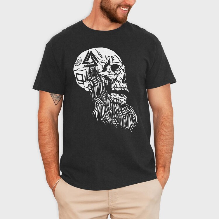 Viking Skull, Tricou Barbati (Unisex)