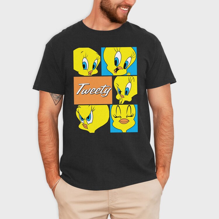 Cartoon Retro Tweety 1, Tricou Barbati (Unisex)
