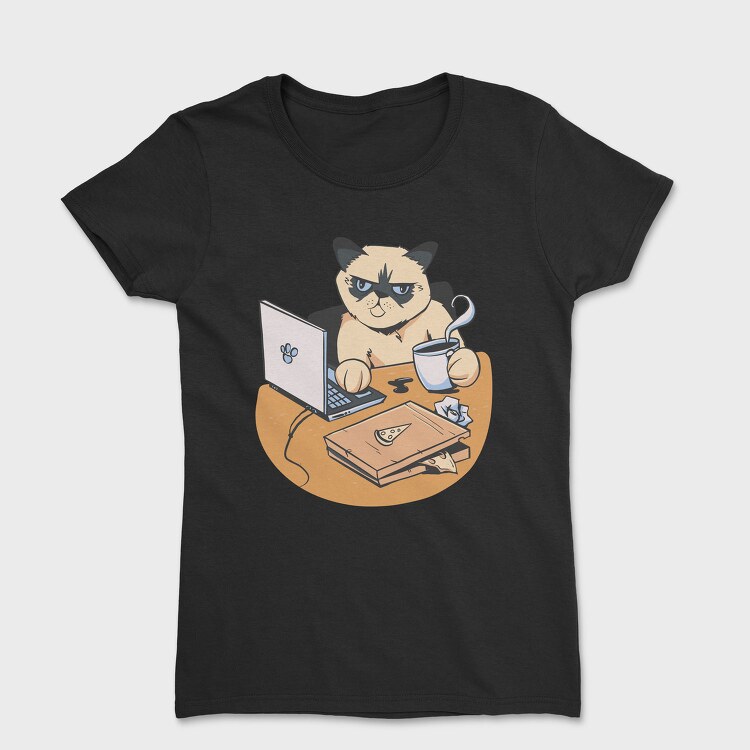 Home Office Grumpy Cat, Tricou Femei