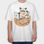 Home Office Grumpy Cat, Tricou Oversize Barbati (Unisex)