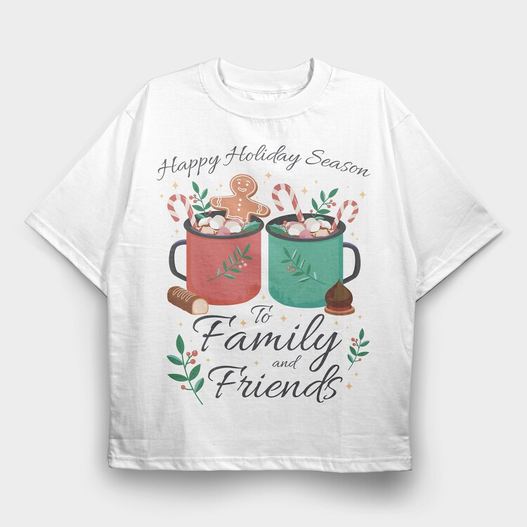 Hot Chocolate Holiday Season Drinks, Tricou Oversize Barbati (Unisex)