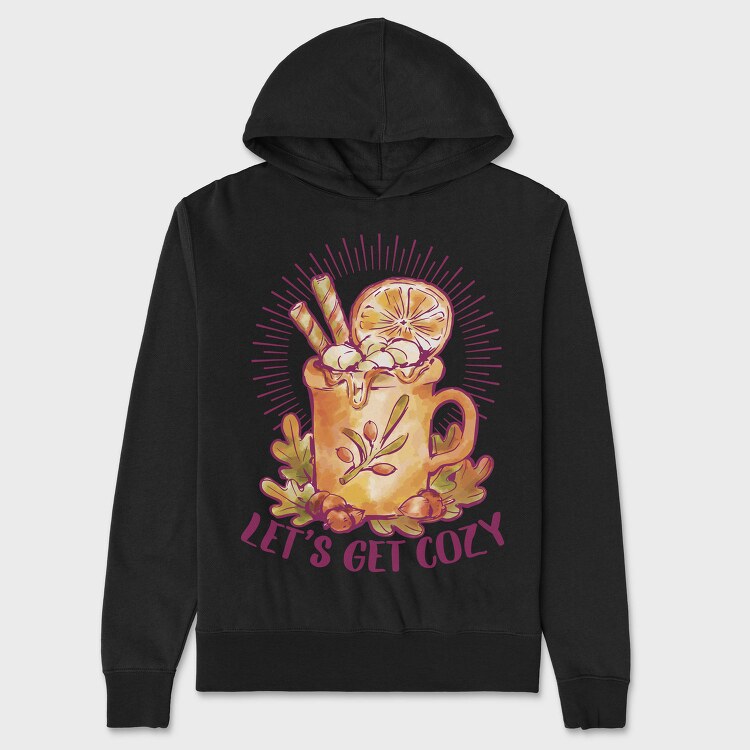 Hot Cocoa Autumn Drink, Hanorac Oversize Barbati (Unisex)