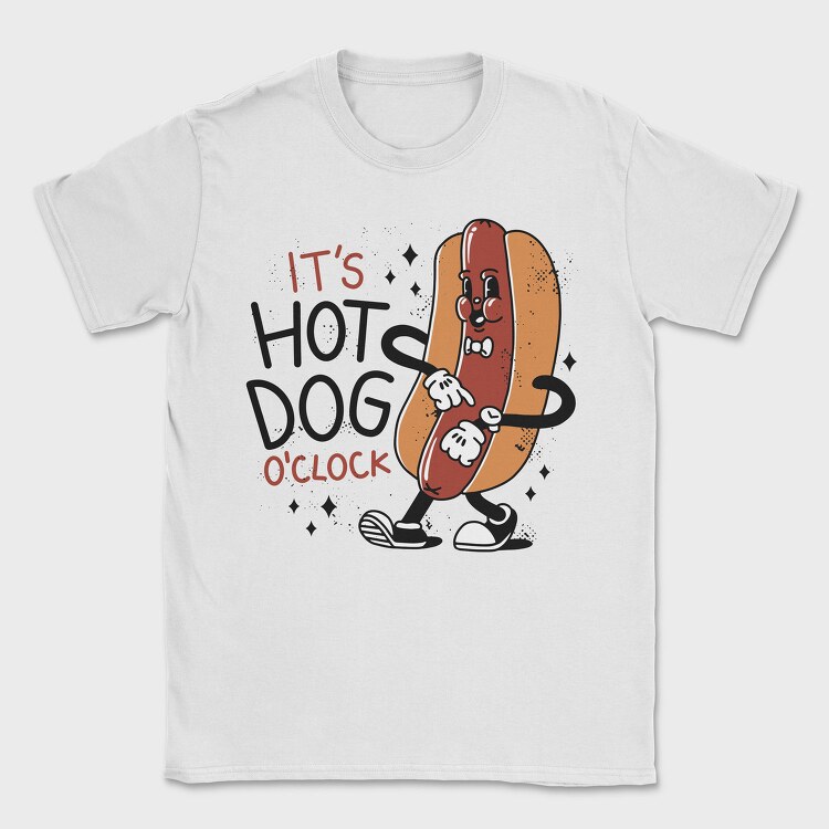 Hot Dog Cartoon Oclock, Tricou Barbati (Unisex)