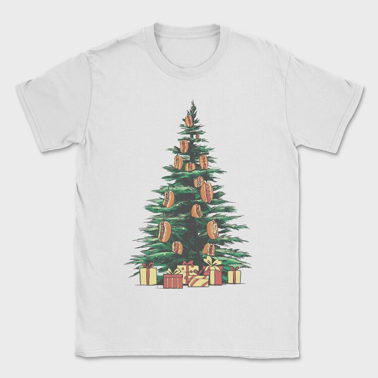 Hot Dog Christmas Tree, Tricou Barbati (Unisex)