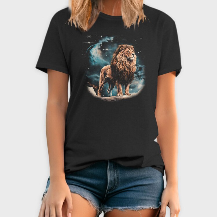 Lion Night Stars, Tricou Barbati (Unisex)