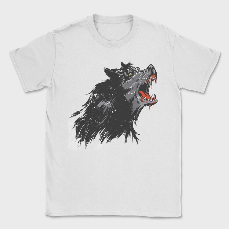 Howling Werewolf Cartoon, Tricou Barbati (Unisex)