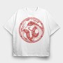 Traditional Chinese Snake Circle New Year, Tricou Oversize Barbati (Unisex)