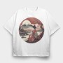 Traditional Japanese Geisha, Tricou Oversize Barbati (Unisex)