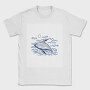 Whale Ocean Illustration, Tricou Barbati (Unisex)