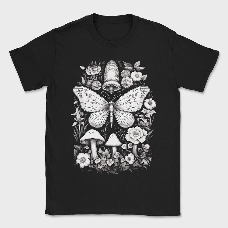 Whimsical Cottagecore Moth, Tricou Barbati (Unisex)