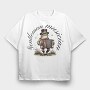 Whimsical Frog Gentleman Musician, Tricou Oversize Barbati (Unisex)