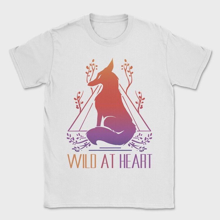 Wild At Heart Fox Dark Animals, Tricou Barbati (Unisex)