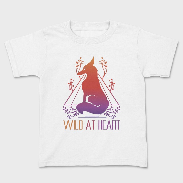 Wild At Heart Fox Dark Animals, Tricou Copii