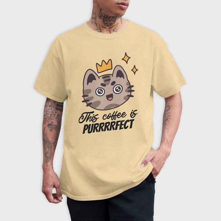 This Coffee Is Purrrfect, Tricou Barbati (Unisex)