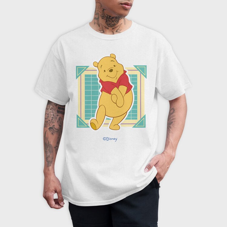 Cartoon Retro Winnie the Pooh 4, Tricou Barbati (Unisex)