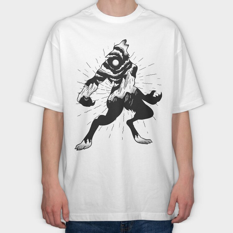 Werewolf Landscape, Tricou Oversize Barbati (Unisex)
