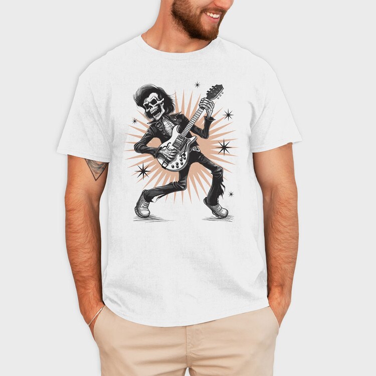 Rock Skeleton, Tricou Barbati (Unisex)
