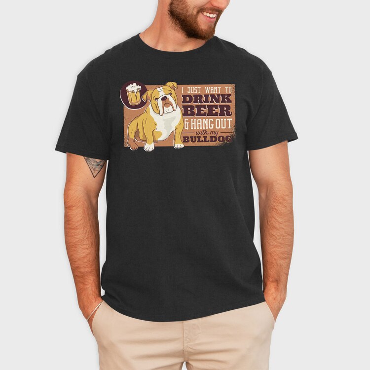 Bulldog Beer, Tricou Barbati (Unisex)