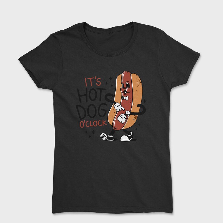 Hot Dog Cartoon Oclock, Tricou Femei
