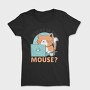 Cat Using Computer Mouse, Tricou Femei