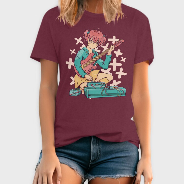 Guitar Pedals Anime, Tricou Barbati (Unisex)