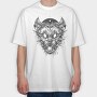 White Eyes Wolf Creature Goth, Tricou Oversize Barbati (Unisex)